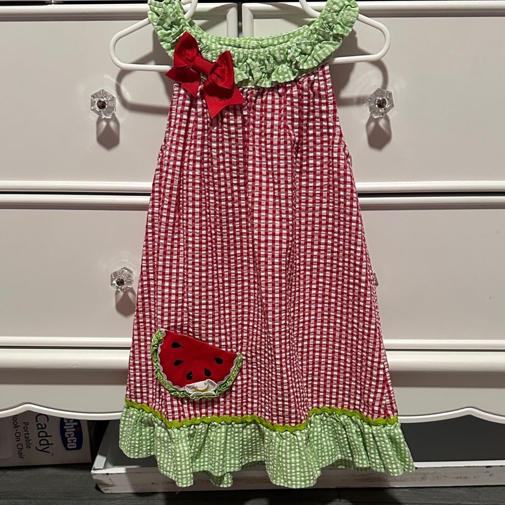 Emily Rose Red and Green Gingham Dress